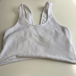 Spiritual Gangster Ribbed White Bra Tank XS /Small